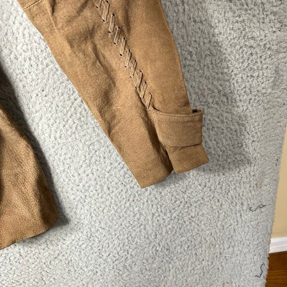 Marcelle Renee Leather Suede Jacket Womens M Brown Long Sleeve Full Zip READ - Picture 6 of 16